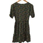 Boden Ruched Bust Ditzy Floral Preppy‎ Tie Waist Mini Pockets Size 6 Petite Black Photo 4