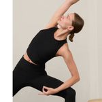 Athleta New XS Salutation Rib Mix Tank Black X-Small Photo 0