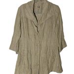 Flax Tan Linen Blazer Top Size small Photo 0