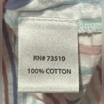 Sister Mary Madeline Cotton Stripe Seersucker Embroidered House Dress Medium Blue Photo 4