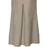 Tyler Boe XS Kim Cowl Neck beige White Geometric 3/4 Sleeve Pocket Dress Photo 4