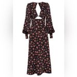 AFRM | Viola Midi Dress in Noir Rose Garden | XS Black Photo 3