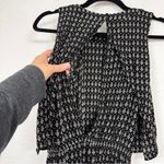 Lulus  Black White Printed Tiered Romper Womens S Beachy Casual Summer Sleeveless Photo 3