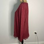 LC Lauren Conrad Lauren Conrad Red Size L Pullover Long Sleeve Sweater Scoop Neck Heather Ruffle Photo 7