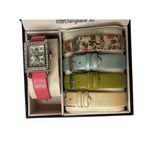 NEW Bay Studio Interchangeable Womens Watch Gift Set Five Straps Rhinestones Photo 2
