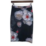 Ted Baker London lieyaa Chelsea black floral print pencil skirt Photo 4
