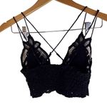 Free People Intimately‎  Lace Bralette Black Embroidered Lace Size XS Photo 3