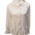 Sandro  White Long Sleeve Button-Up Blouse, Medium (NWT) Photo 0