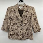 Le Suit  Lined Blazer Womens 10 Used Brown Tan Photo 10