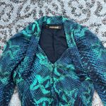 Roberto Cavalli Snake Print Form Fitting Dress Blue Green 38 Photo 2