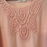Ezra Elegant Peach Blouse with Lace Detail Excellent Condition Photo 2