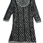 Anthropologie Moth Dress Women Medium Black Cream Sweaterstiched Tunic Dress Photo 0