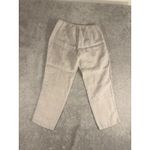Eileen Fisher Linen Straight Leg Pants Women's M Beige Side Zip Photo 7