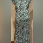 Liz Claiborne Studio Purple Green Blue Black Sheer Skirt Set SZ 8 Light Material Photo 3