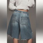 Pilcro Anthropologie  Elastic-Back Denim Bermuda Shorts Photo 2