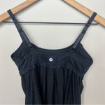 Lululemon Black Pritti Ruffle Tank Size 4 Athletic Shirt Built in Sports Bra Photo 5
