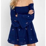 Free People Counting Daisies Bell Sleeve Smocked Top Mini Dress Size XS Photo 3