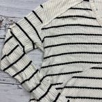 Free People  striped thermal waffle knit long sleeved top size medium Photo 1