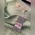 NWT Uncharted Threads Size L Mint Green Knit Crochet Lined Crop Tank Top Beachy Size L Photo 7