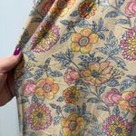 Cost Plus World Market Floral Elastic Waistband Pajama Lounge Pants Rayon Boho Yellow Size L Photo 4