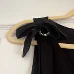 Michael Kors Black Tie Shoulder Tank Top with Printed Rings - Size Small Petite Photo 2