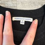 Rebecca Minkoff metallic thread long sleeve cold shoulder sweater small J37 Photo 1