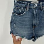 Abercrombie & Fitch ultra high rise mom short distressed frayed hem size 26 Photo 3