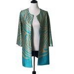 Chico's  0 Travelers Open Front Crinkle‎ Cardigan Duster Size S Reversible Kimono Photo 15