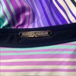 ZeroXposur  Women's Vibrant Striped One Piece - Purple, Blue, Black Photo 1