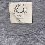 Fantastic Fawn  medium women’s gray short sleeve t shirt red white blue striped Photo 3