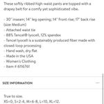 Reformation ✨ Black Kassia Tie Waist Ribbed Pants✨ Photo 11