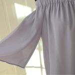 Shinestar  Purple Lilac OTS Semi Sheer Blouse M Photo 2