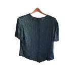 Papell Boutique  Evening Silk Beaded Top Blouse Women's XL‎ Extra Large Photo 5