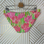 Lilly Pulitzer Surfs Up Bikini Bottom Hibiscus Floral Print Pink Green Size M Photo 4