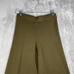 Marled Knit Pants Wide Leg Lounge Women M Olive Green Comfy Casual Size M Photo 4