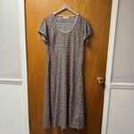 Natural Life Juliette Short Sleeve Midi Maxi Ditsy Floral Dress Gray Large Photo 13