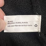 Gap  Wool Drape Open Front Cardigan Sz Medium Black White Striped Western Cozy Photo 9