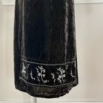 J.Jill Velvet Maxi Dress with Skirt Panel V-Neck Chocolate Brown Size S Photo 10