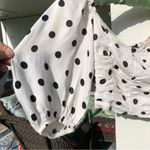 ZARA CROPPED POLKA DOT RUCHED BLOUSE TOP S Photo 4