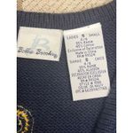 Bobbie Brooks navy button front embroidered penguins sweater vest, size small Blue Photo 3