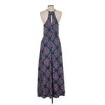 French Grey Nichelle Knit Medallion Print Halter Maxi Blue/Red dress Photo 4