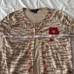 Karen Kane  Beige and Brown sweater with Red size M Photo 3