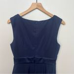 Connected Apparel  Navy Blue Sequins Lace Sheath Dress Tiered Skirt Size 8 Photo 4