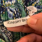 Midnight sky  Women's Floral Green Blue Lightweight Wide Leg Pull On Pants Medium Photo 3