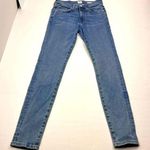 Edwin Pixie 9” Mid Rise Skinny Womens Size 24 Blue Denim Jean Five Pocket Zipper Photo 0