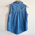 Vintage Mickey Mouse Button Down Denim Vest Blue Photo 5