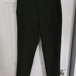 Vince  Soft Tailored Crop Pants Dark Olive Green Trouser Size 0 Photo 1