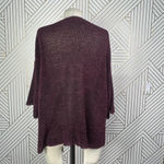 Isabel Marant Maroon Purple Open Knit Linen Blend V-Neck Sweater Size 38 / US 6 Photo 6
