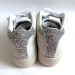 P448  Thea Glitter Casual Designer Sneakers White Silver Size 42 (9-9.5) NEW Photo 6