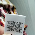 Adrienne Vittadini  Size Small Multicolor Abstract V-Neck Shirred Waist Blouse Photo 5